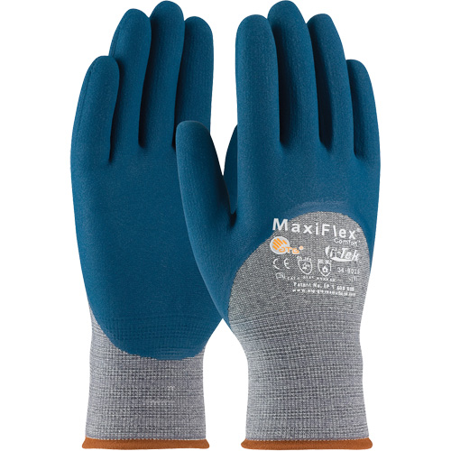 ATG MaxiFlex&reg; Comfort Seamless Knit Gloves, Large, Nitrile Coating, 15 Gauge, Nylon Shell Moffatt Supply & Specialties