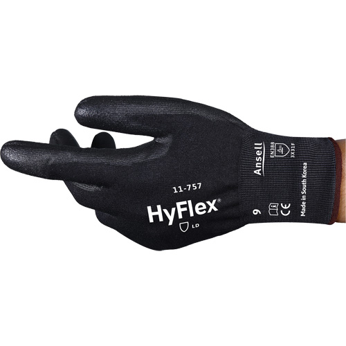 Gants r&eacute;sistant aux coupures Hyflex 11-757, 6, Calibre 18, Rev&ecirc;tement Polyur&eacute;thane, ASTM ANSI niveau A7/EN 388 niveau F Moffatt Supply & Specialties