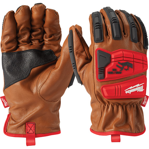 Goatskin Impact Gloves, Small, Grain Leather Palm Moffatt Supply & Specialties
