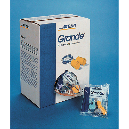 Bouchons d'oreilles classiques E-A-R, Vrac - Sac en poly, Grand, Avec cordon Moffatt Supply & Specialties