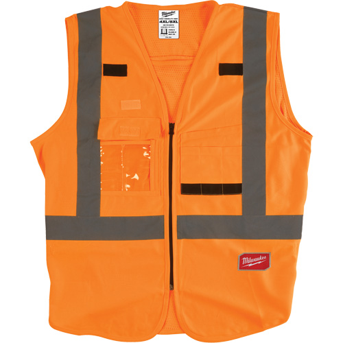 Safety Vest, High Visibility Orange, 4X-Large/5X-Large Moffatt Supply & Specialties