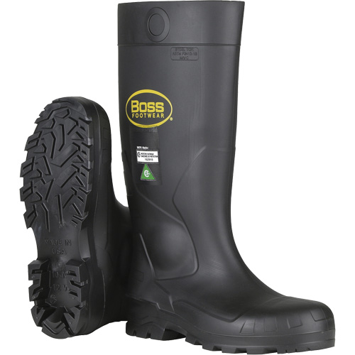 Dynamic Boss&reg; Full Safety Boot, PVC, Steel Toe, Size 6, Puncture Resistant Sole Moffatt Supply & Specialties
