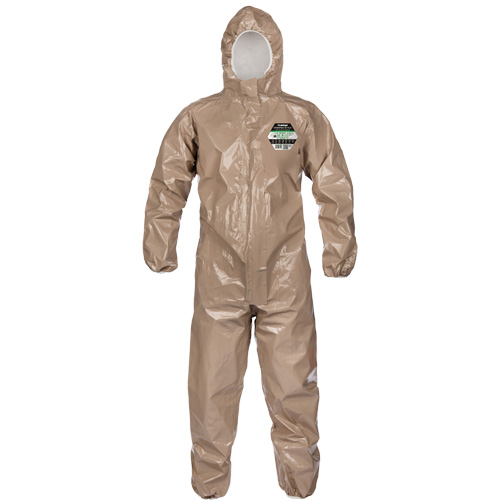Coveralls, ChemMax 4 Plus, Large, Brown Moffatt Supply & Specialties