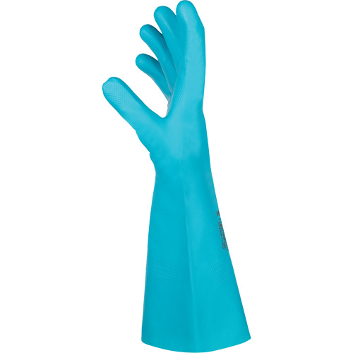 Flextril Chemical Gloves, Size 7, 12.5" L, Nitrile, Nylon Inner Lining Moffatt Supply & Specialties
