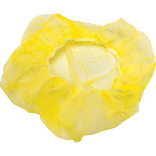 Bonnets bouffants, Polypropyl&egrave;ne, 21", Jaune Moffatt Supply & Specialties