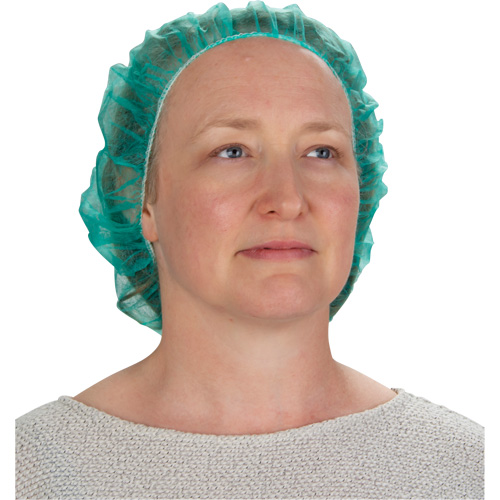 Bonnets bouffants, Polypropyl&egrave;ne, 21", Vert Moffatt Supply & Specialties