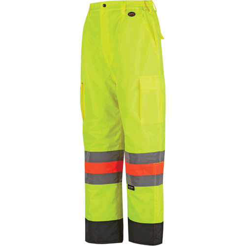 6041 Quebec Winter Traffic Control Pants, Polyester, X-Small, High Visibility Lime-Yellow Moffatt Supply & Specialties