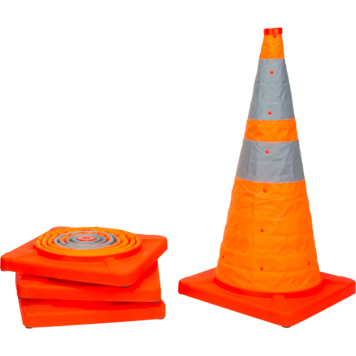 Collapsible Traffic Cone, 28" H, Orange Moffatt Supply & Specialties