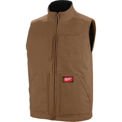 Heavy-Duty Sherpa-Lined Vest, Men's, Small, Brown Moffatt Supply & Specialties