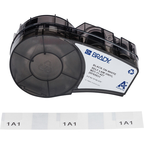 &eacute;tiquettes enveloppantes autoplastifiantes avec ruban, Noir Moffatt Supply & Specialties