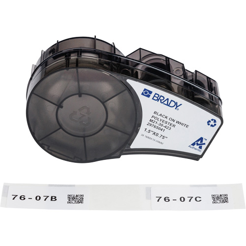 &eacute;tiquettes polyvalentes avec ruban pour environnements hostiles, Noir Moffatt Supply & Specialties