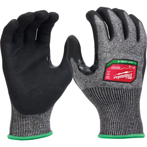 Gants enduits par trempage &agrave; dext&eacute;rit&eacute; &eacute;lev&eacute;e, Taille Petit, Calibre 18, Rev&ecirc;tement Nitrile, Enveloppe en Poly&eacute;thyl&egrave;ne, ASTM ANSI niveau A6/EN 388 niveau F Moffatt Supply & Specialties