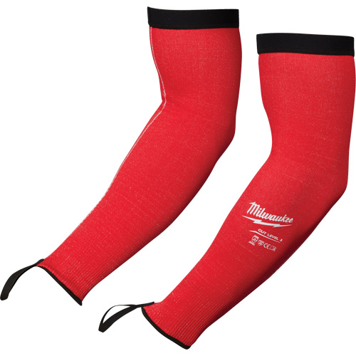Protective Sleeves, Polyethylene, 16", ANSI/ISEA 105 Level 3/EN 388 Level 3/EN 388 Level C, Red Moffatt Supply & Specialties