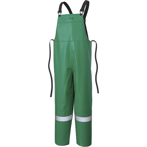 P43 035 CA-43&reg; FR Chemical- & Acid-Resistant Safety Bib Pants, Small, Green Moffatt Supply & Specialties