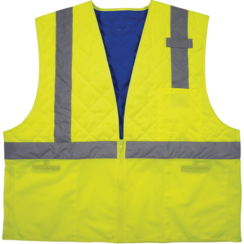 Chill-Its 6668 Safety Cooling Vest, Small, High Visibility Lime-Yellow Moffatt Supply & Specialties