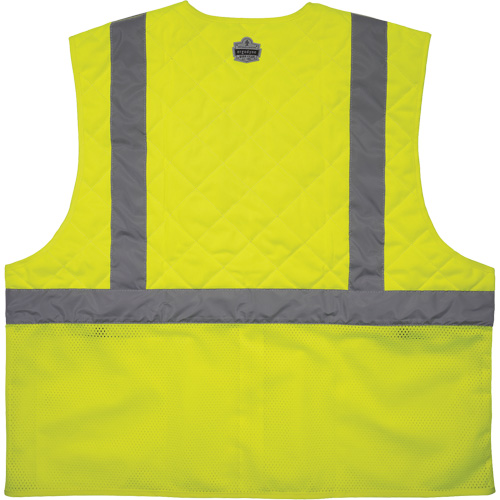 Chill-Its 6668 Safety Cooling Vest, Small, High Visibility Lime-Yellow Moffatt Supply & Specialties