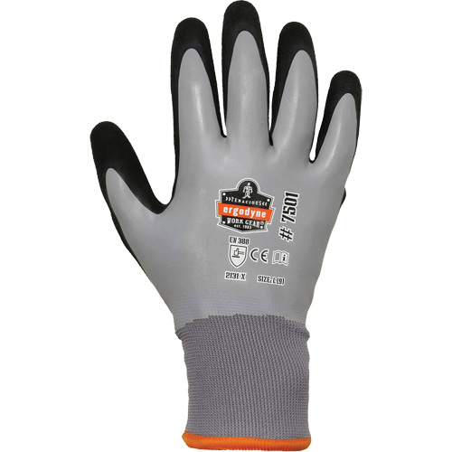 ProFlex 7501 Coated Waterproof Winter Work Gloves, Small, Nitrile/Latex Coating, 10/15 Gauge, Polyester Shell Moffatt Supply & Specialties