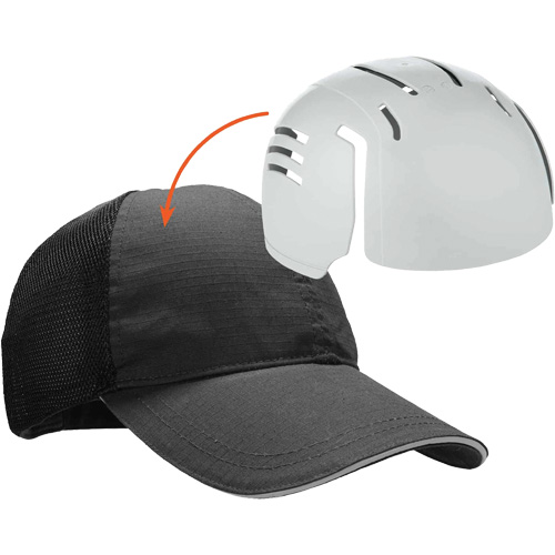 Skullerz 8946 Standard Baseball Cap with Bump Cap Insert, Black Moffatt Supply & Specialties