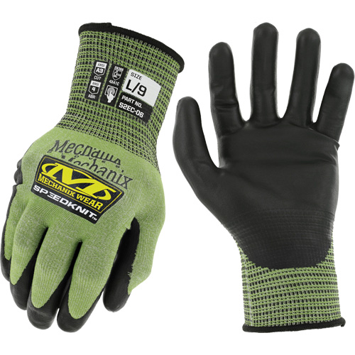 Gants r&eacute;sistants aux coupures SpeeKnit S2EC06, Taille Petit/7, Calibre 18, Rev&ecirc;tement Ur&eacute;thane, Enveloppe en PEHP/Tungst&egrave;ne, ASTM ANSI niveau A4/EN 388 niveau D Moffatt Supply & Specialties