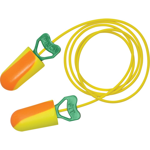 Bouchons d'oreilles biosourc&eacute;s PinchFit BioSoft, Vrac - Boîte, Avec cordon Moffatt Supply & Specialties