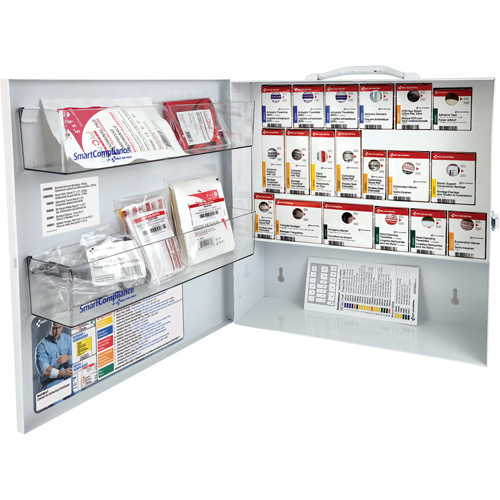 Armoire pour premiers soins SmartCompliance, R&eacute;pond &agrave; la norme CSA Z1220-17 type 2 environnements &agrave; faible risque, Petit (2-25 travailleurs) Moffatt Supply & Specialties