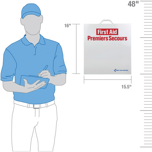 Armoire pour premiers soins SmartCompliance, R&eacute;pond &agrave; la norme CSA Z1220-17 type 2 environnements &agrave; faible risque, Petit (2-25 travailleurs) Moffatt Supply & Specialties