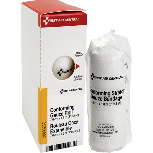 Recharge de bandage en gaze &eacute;tirable et conforme SmartCompliance, Rouleau, 6' lo x 3" la, St&eacute;rile, Dispositif m&eacute;dical Classe 1 Moffatt Supply & Specialties