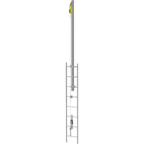 Latchways&reg; Vertical Ladder Lifeline with SRL Ladder Extension Post Kit, Stainless Steel Moffatt Supply & Specialties