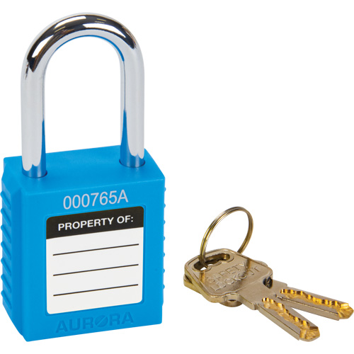 Verrouillage pour les consignations, Cadenas de s&eacute;curit&eacute;, Cl&eacute;s diff&eacute;rentes, Thermoplastique, Largeur de 1-1/2" Moffatt Supply & Specialties