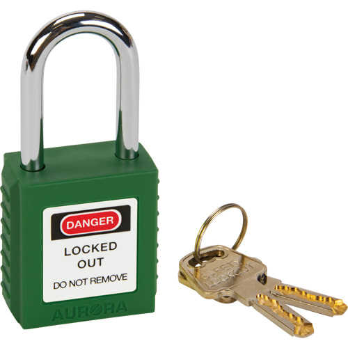 Lock for Lockouts, Safety Padlock, Keyed Different, Thermoplastic, 1-1/2" Width Moffatt Supply & Specialties