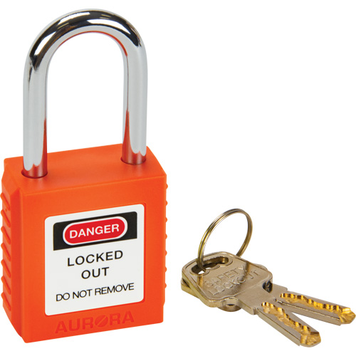 Lock for Lockouts, Safety Padlock, Keyed Different, Thermoplastic, 1-1/2" Width Moffatt Supply & Specialties