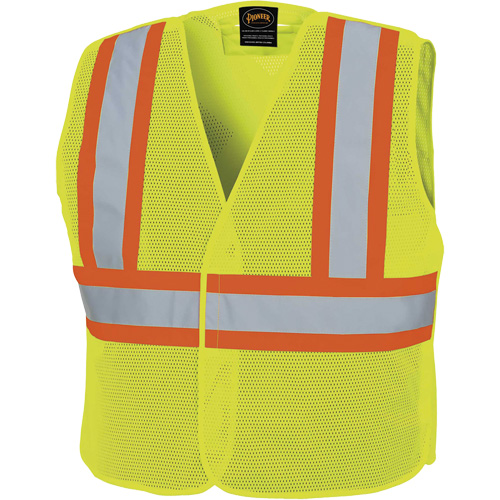598P Veste de s&eacute;curit&eacute; &agrave; maille d&eacute;tachable, Jaune lime haute visibilit&eacute;, Moyen/Petit, Polyester Moffatt Supply & Specialties