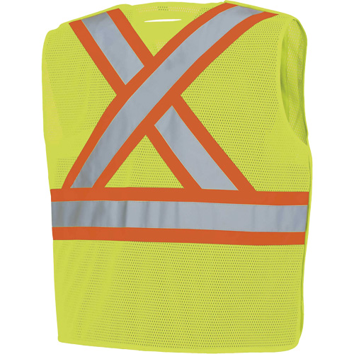 598P Veste de s&eacute;curit&eacute; &agrave; maille d&eacute;tachable, Jaune lime haute visibilit&eacute;, Moyen/Petit, Polyester Moffatt Supply & Specialties