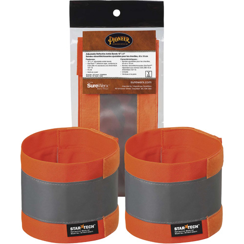 142A Bandes de cheville ajustables haute visibilit&eacute; Moffatt Supply & Specialties