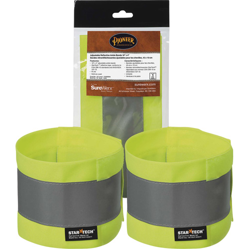 143A Bandes de cheville ajustables haute visibilit&eacute; Moffatt Supply & Specialties