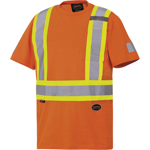 6978 Safety T-Shirt, Cotton, Large, Orange Moffatt Supply & Specialties