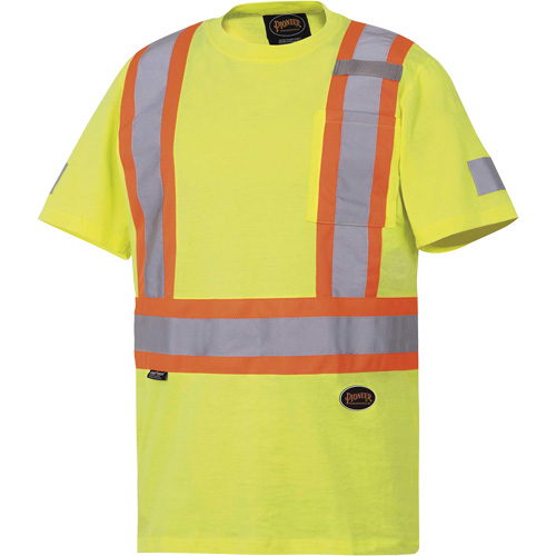 6980 T-shirt de s&eacute;curit&eacute;, Coton, Petit, Jaune lime haute visibilit&eacute; Moffatt Supply & Specialties
