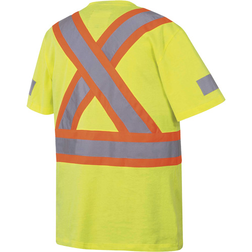 6980 T-shirt de s&eacute;curit&eacute;, Coton, Petit, Jaune lime haute visibilit&eacute; Moffatt Supply & Specialties