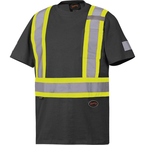 6976 Safety T-Shirt, Cotton, Small, Black Moffatt Supply & Specialties