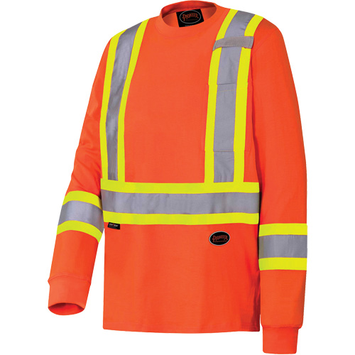 6981 Chandail de s&eacute;curit&eacute; &agrave; manches longues, Coton, Petit, Orange haute visibilit&eacute; Moffatt Supply & Specialties