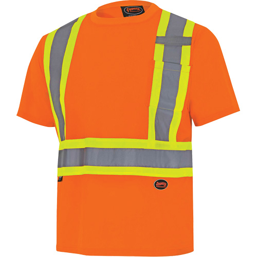 6990 Bird's-Eye Safety Shirt, Polyester, X-Small, High Visibility Orange Moffatt Supply & Specialties