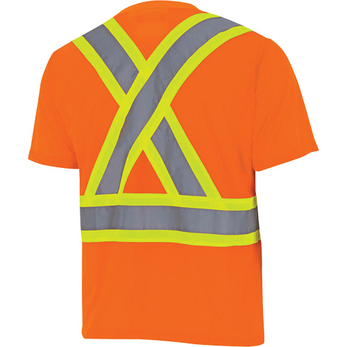 6990 Bird's-Eye Safety Shirt, Polyester, X-Small, High Visibility Orange Moffatt Supply & Specialties