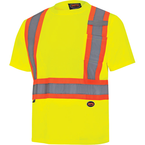 6991 Chandail de s&eacute;curit&eacute; en il-de-perdrix, Polyester, 3T-Grand, Jaune lime haute visibilit&eacute; Moffatt Supply & Specialties