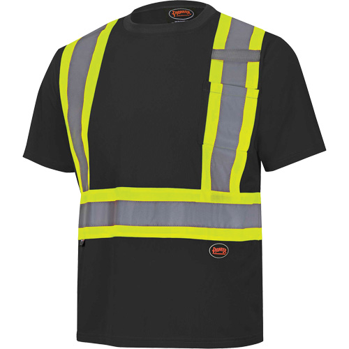 6992 Bird's-Eye Safety Shirt, Polyester, X-Small, Black Moffatt Supply & Specialties