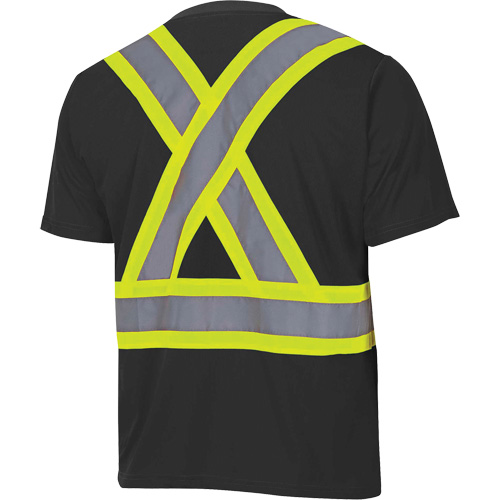 6992 Bird's-Eye Safety Shirt, Polyester, X-Small, Black Moffatt Supply & Specialties