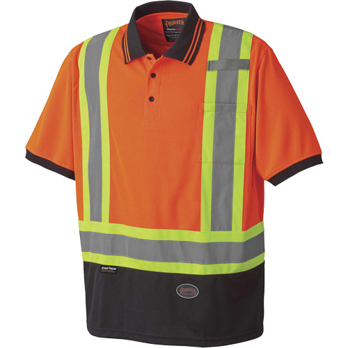 6986 Polo de s&eacute;curit&eacute; en il-de-perdrix, Polyester, Petit, Orange haute visibilit&eacute; Moffatt Supply & Specialties