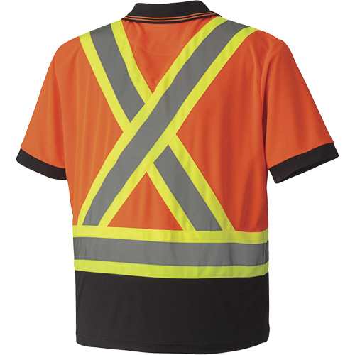 6986 Polo de s&eacute;curit&eacute; en il-de-perdrix, Polyester, Petit, Orange haute visibilit&eacute; Moffatt Supply & Specialties
