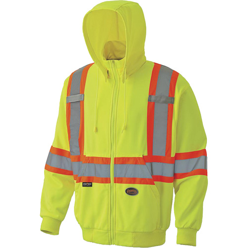 6941 Zip Style Hoodie, X-Small, High Visibility Yellow Moffatt Supply & Specialties