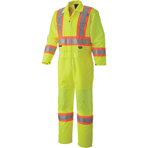 5999A Traffic Safety Coveralls, X-Small, High Visibility Lime-Yellow Moffatt Supply & Specialties