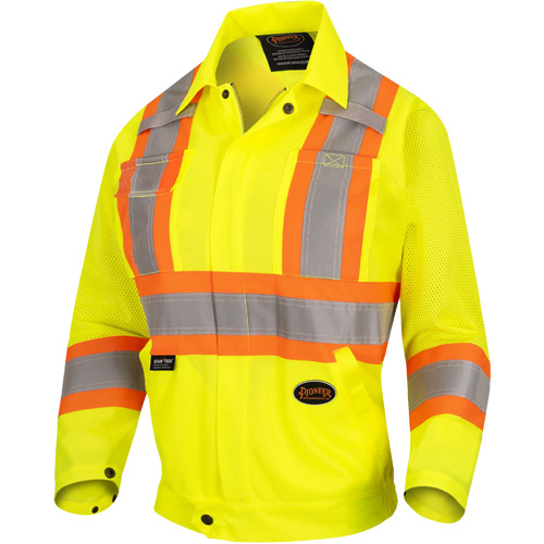 5999JW Veste de s&eacute;curit&eacute; routi&egrave;re pour femmes, Polyester, Jaune lime haute visibilit&eacute;, T-petit Moffatt Supply & Specialties